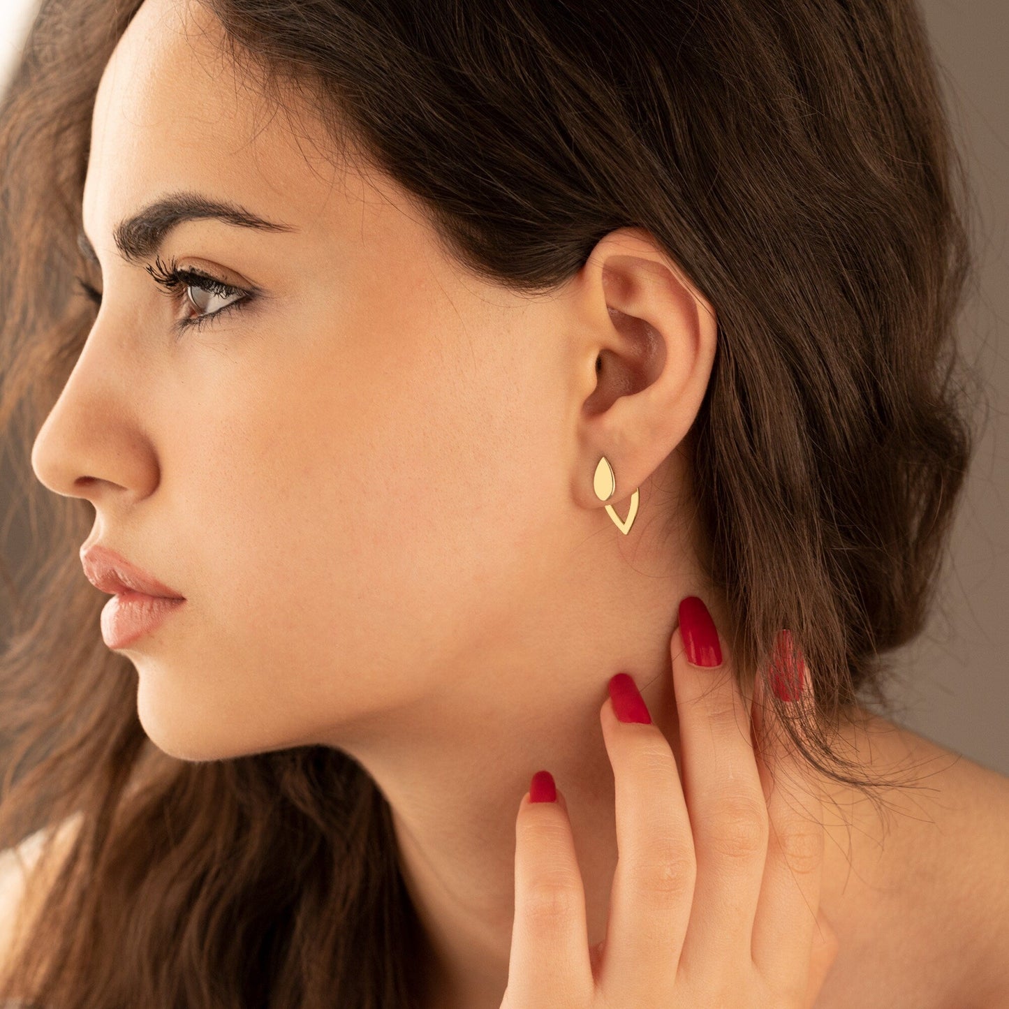 925 Sterling Silver Drop Ear Jackets Earrings