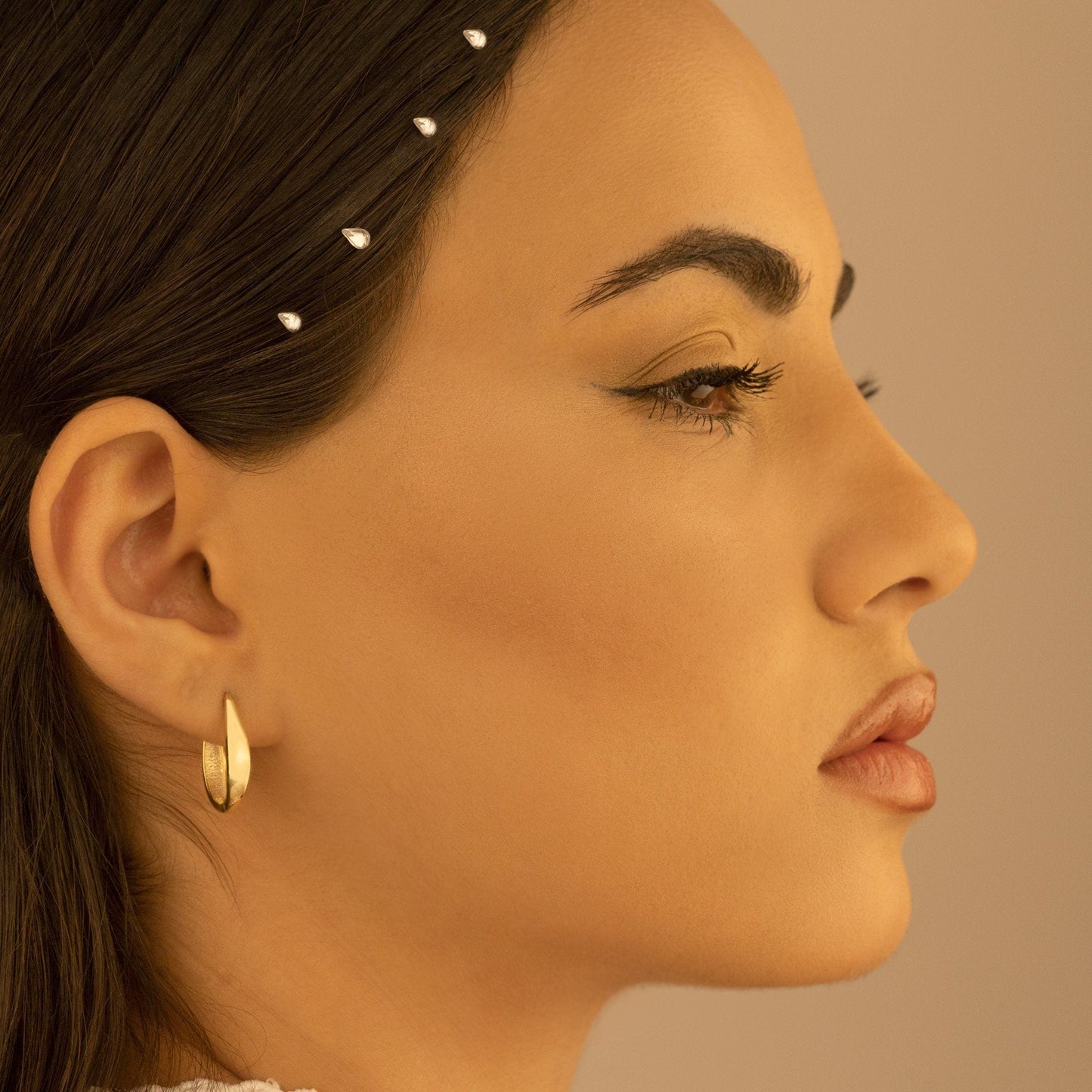 925 Sterling Silver Oval Hoop Earrings Huggie