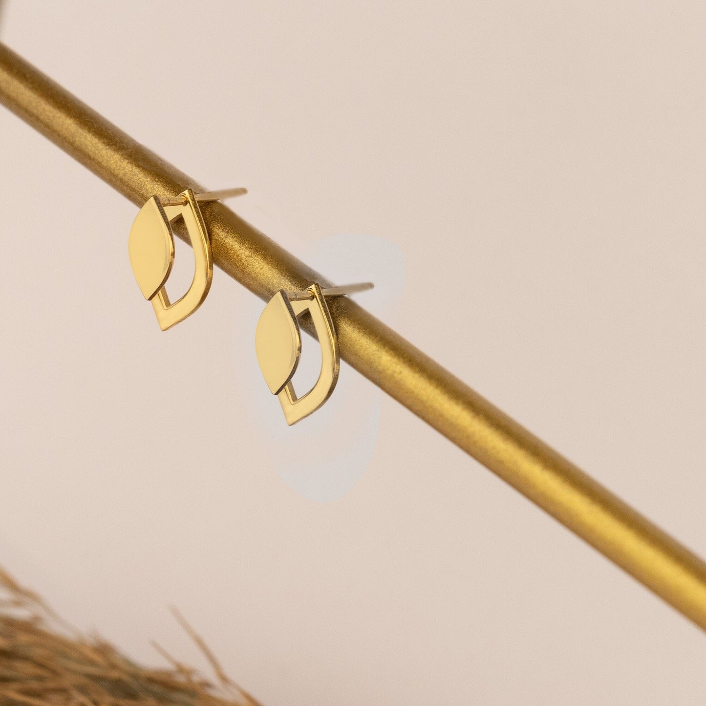 14K Solid Gold Teardrop Ear Jackets Earrings