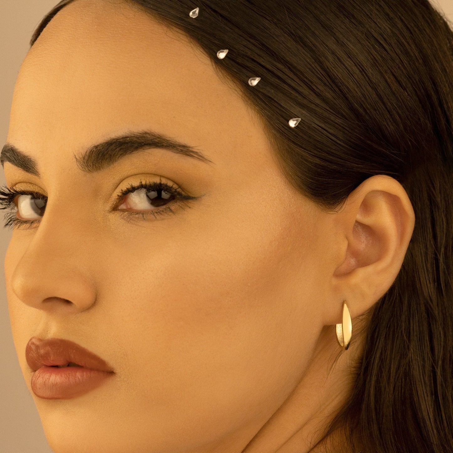 925 Sterling Silver Oval Hoop Earrings Huggie