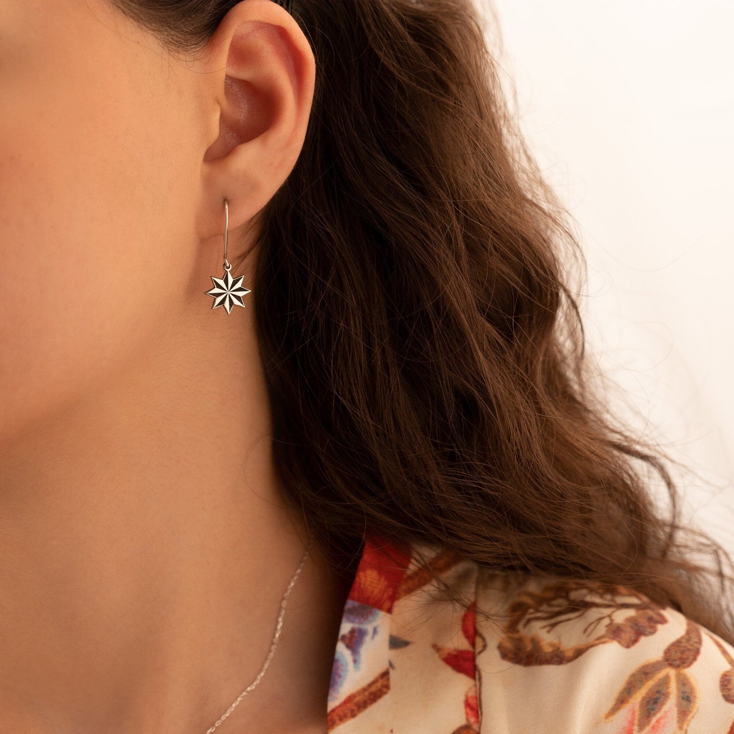 925 Sterling Silver Star Earring