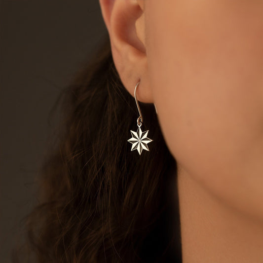 925 Sterling Silver Star Earring