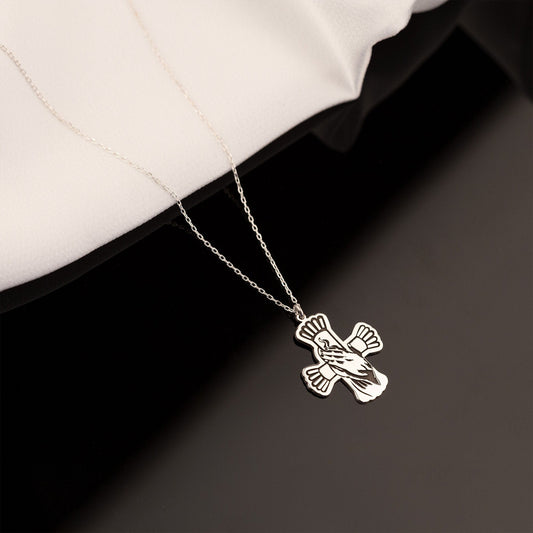 925 Sterling Silver Praying Hands Necklace