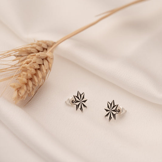 925 Sterling Silver Star Earring for Men