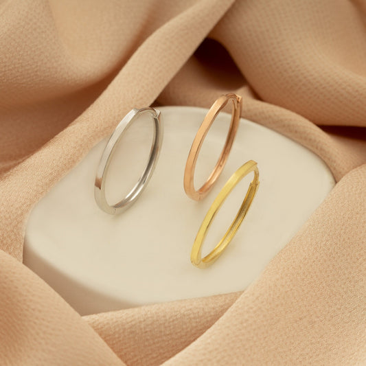 925 Sterling Silver Thin Large 28mm / 33mm Hoop Earrings