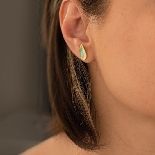 925 Sterling Silver Multi Color Wings Earring