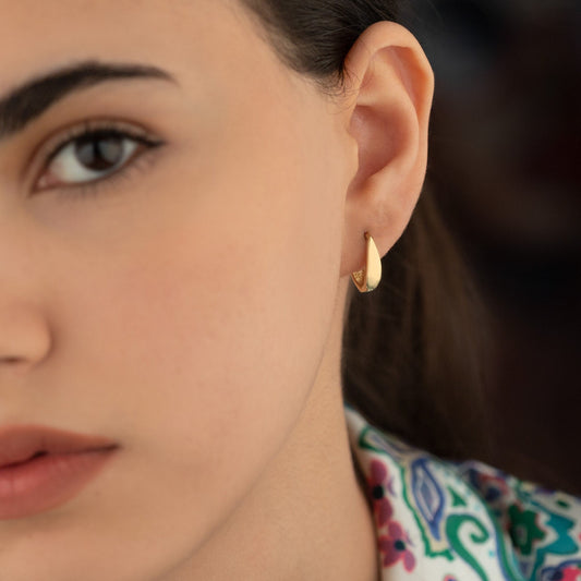 925 Sterling Silver Tear Drop Hoop Earrings