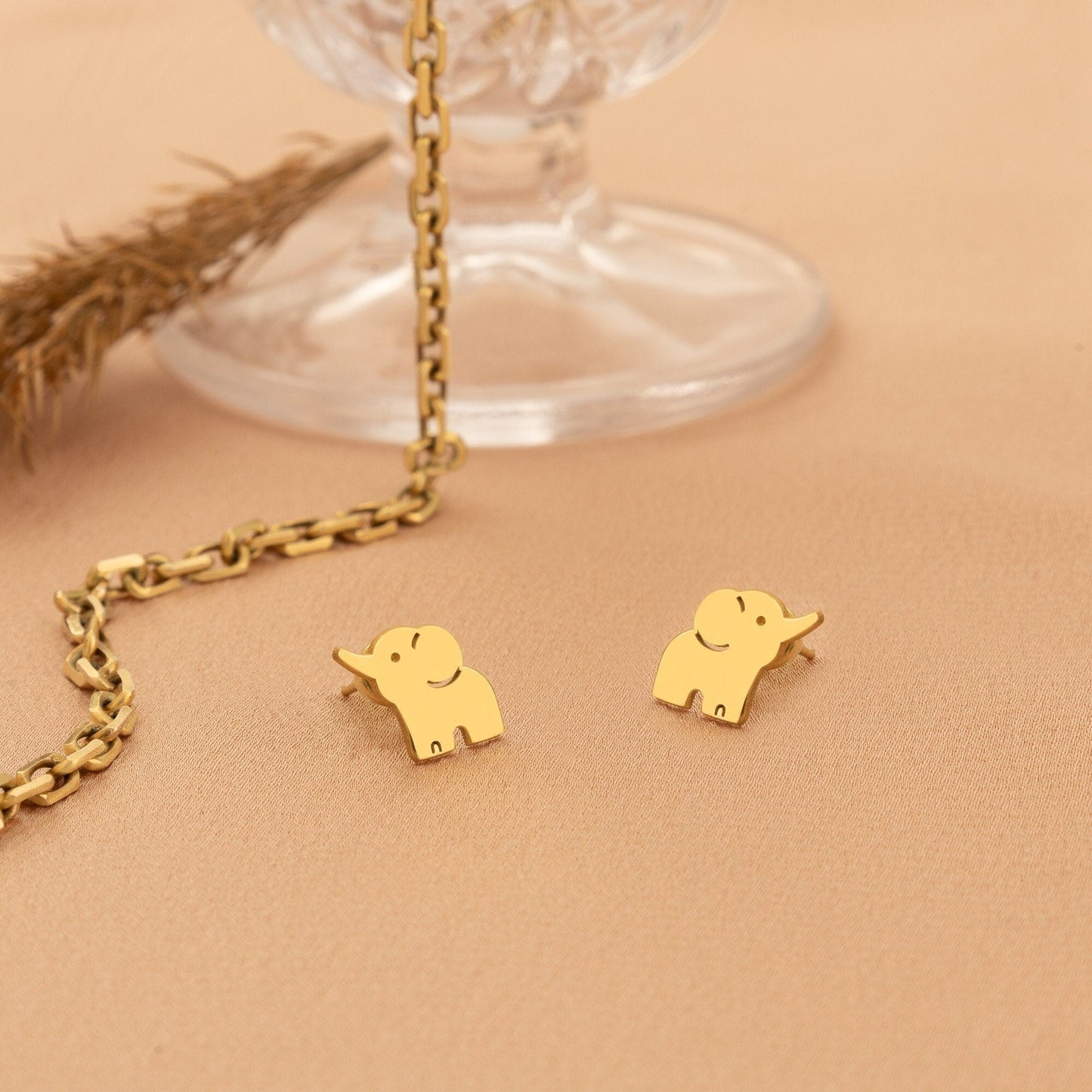 925 Sterling Silver Baby Elephant Earrings