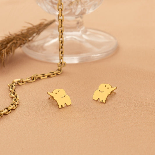 925 Sterling Silver Baby Elephant Earrings