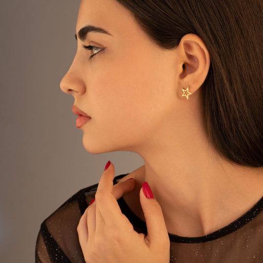 925 Sterling Silver Fallen Star Earrings