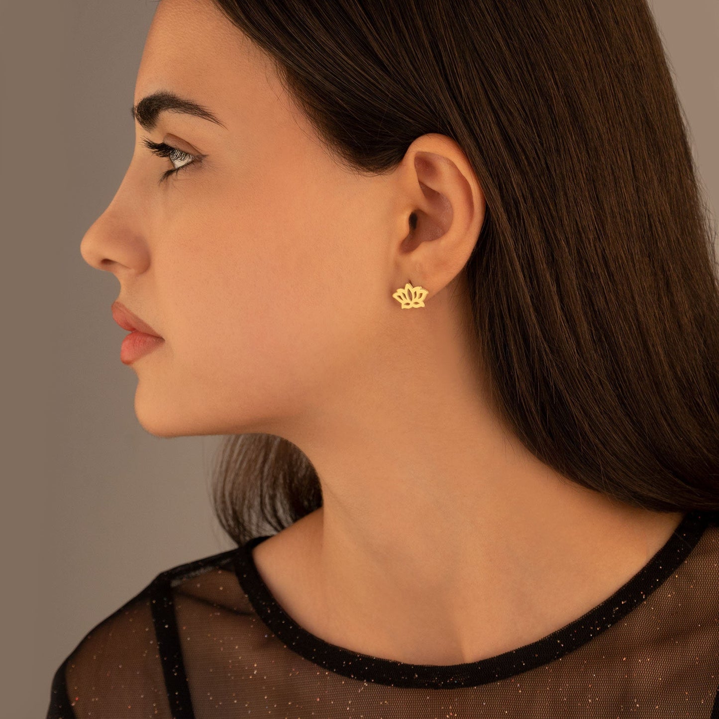 925 Sterling Silver Lotus Flower Earrings