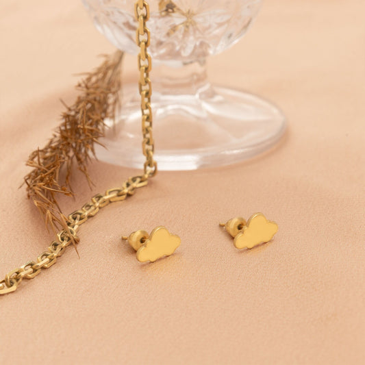 925 Sterling Silver Tiny Cloud Earrings