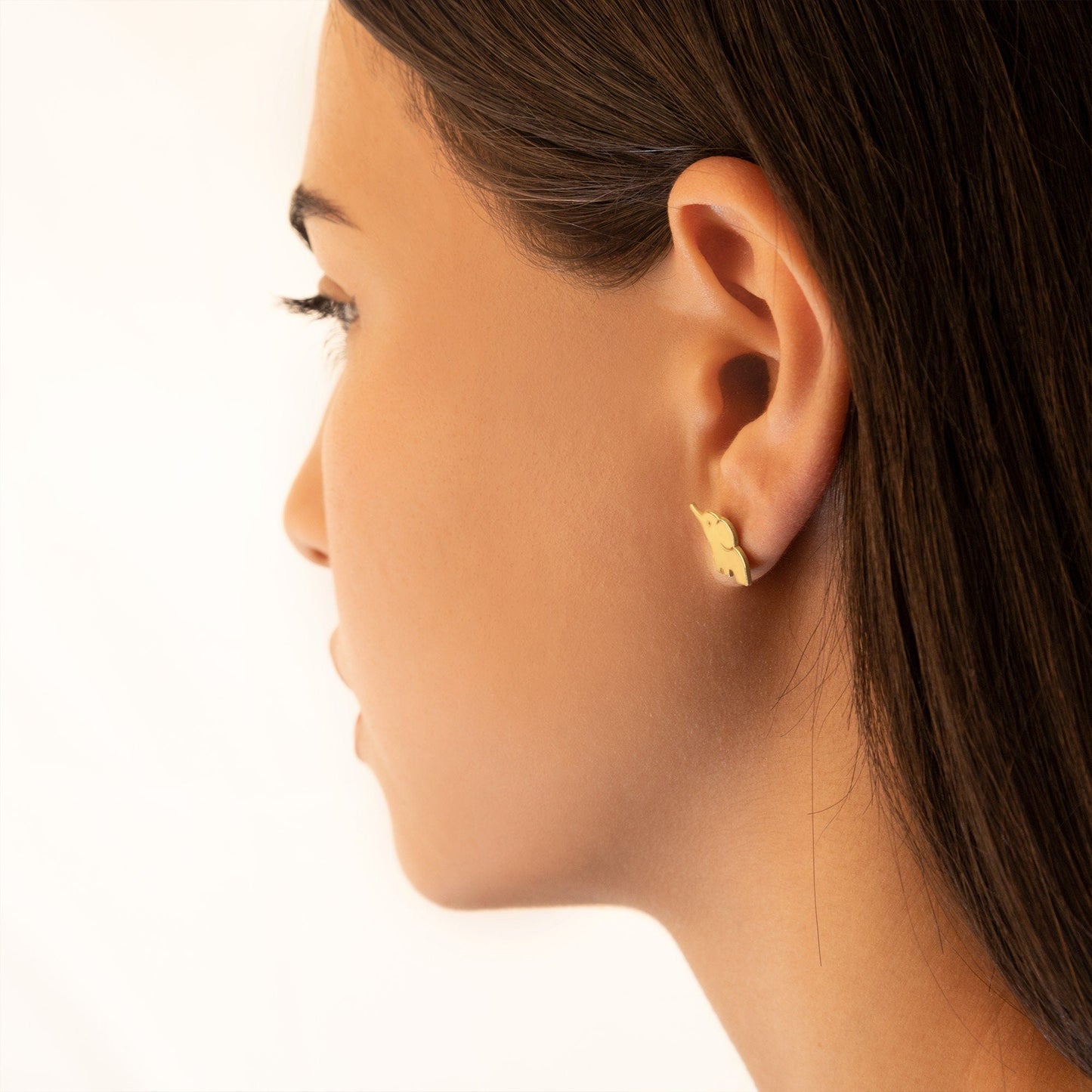 925 Sterling Silver Baby Elephant Earrings