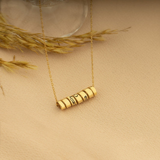 925 Sterling Silver Personalized Roll Necklace