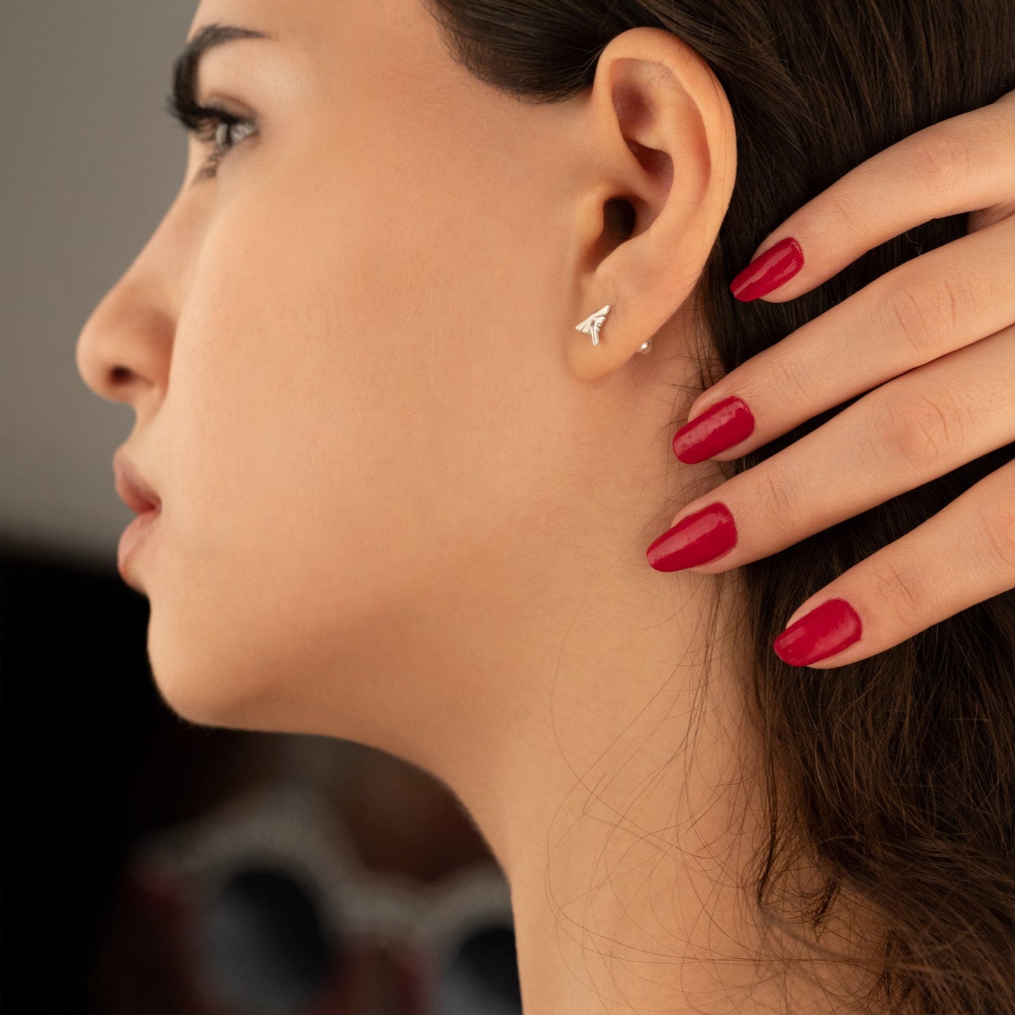 14K Solid Gold Firefly Stud Earrings