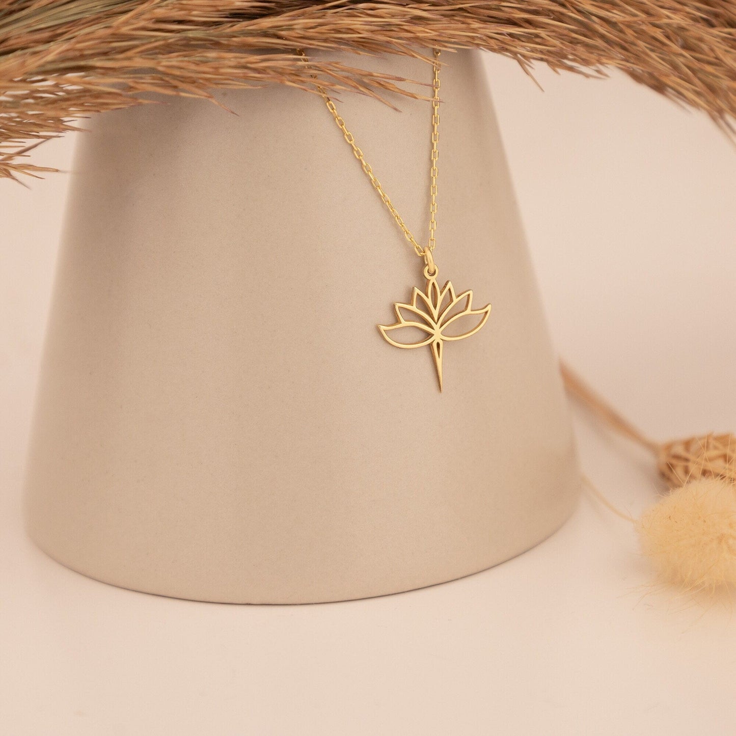 925 Sterling Silver Lotus Flower Necklace