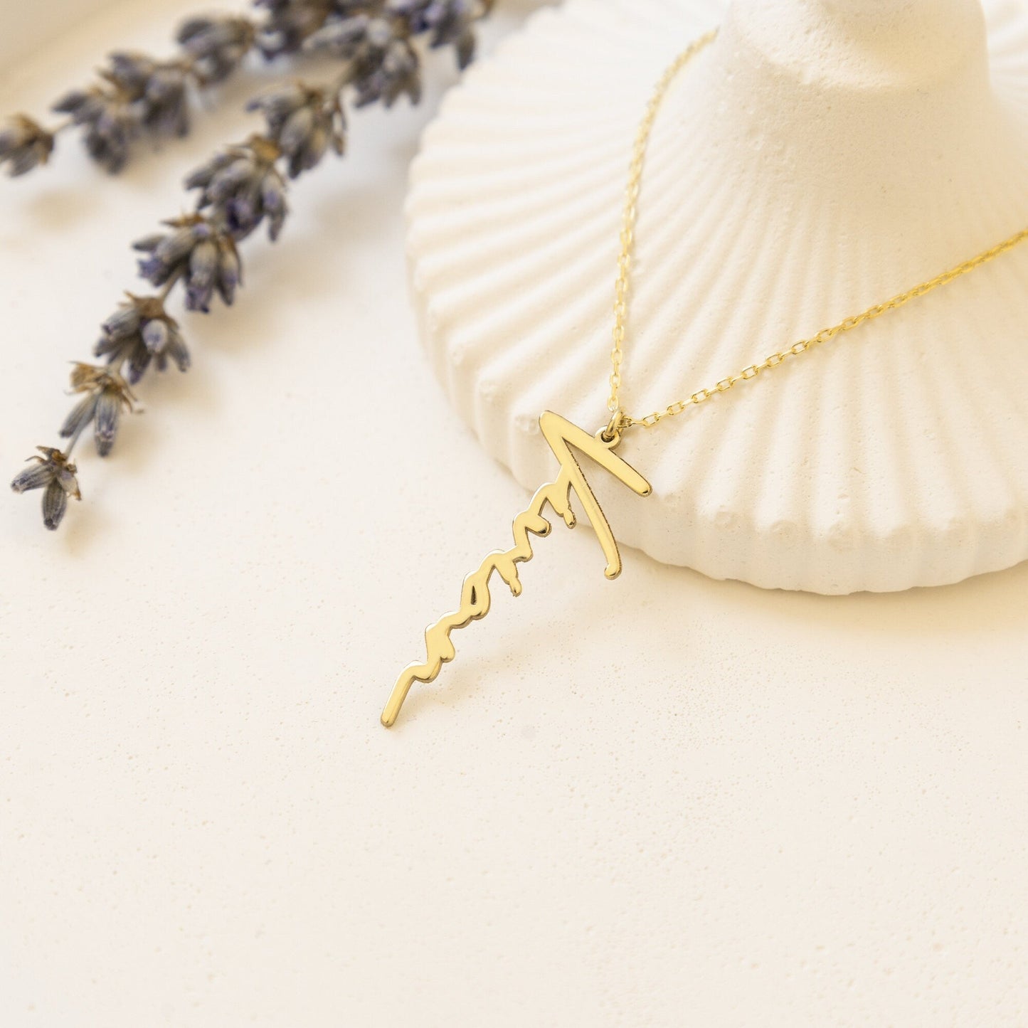 925 Sterling Silver Personalized Vertical Name Necklace