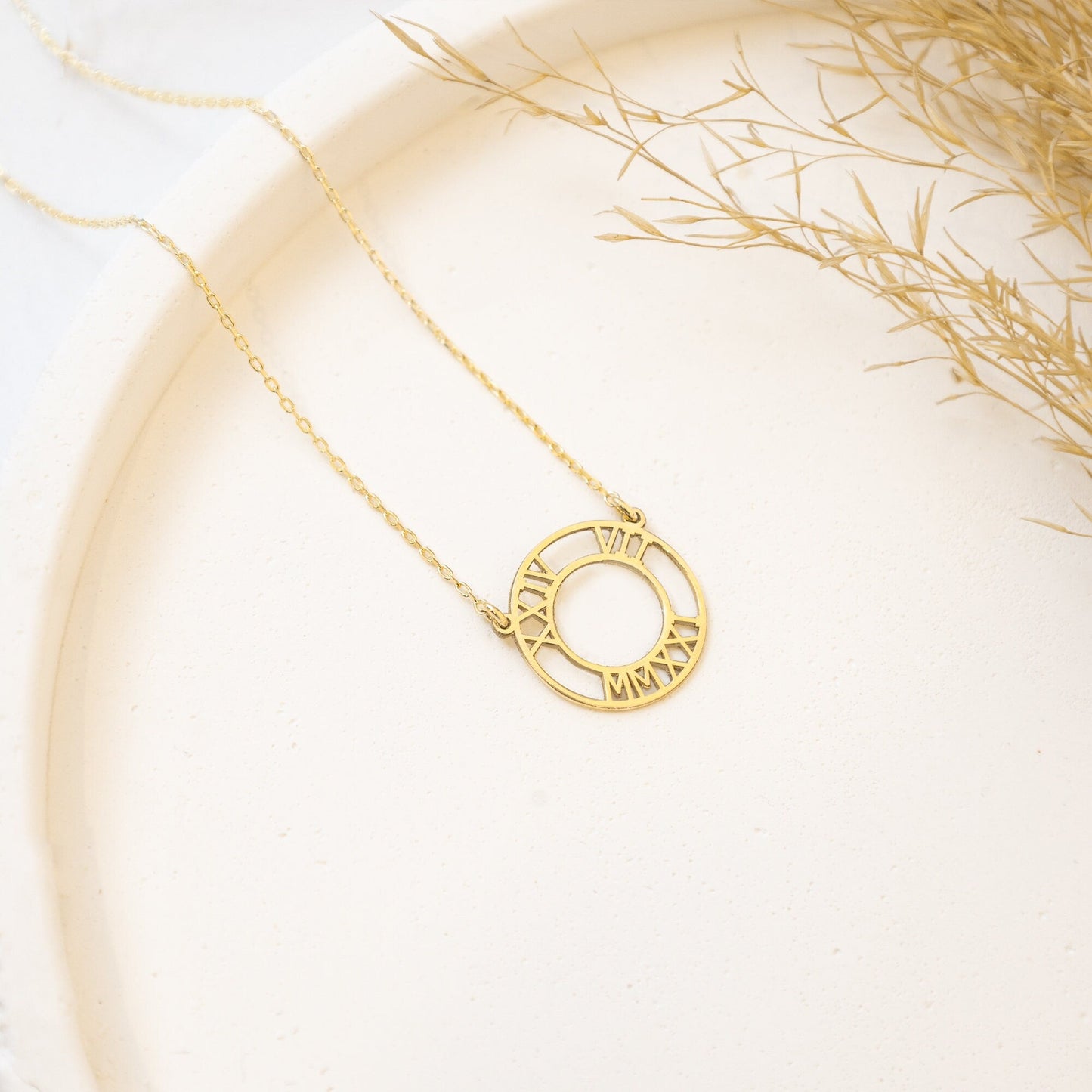 925 Sterling Silver Special Date Roman Numeral Necklace