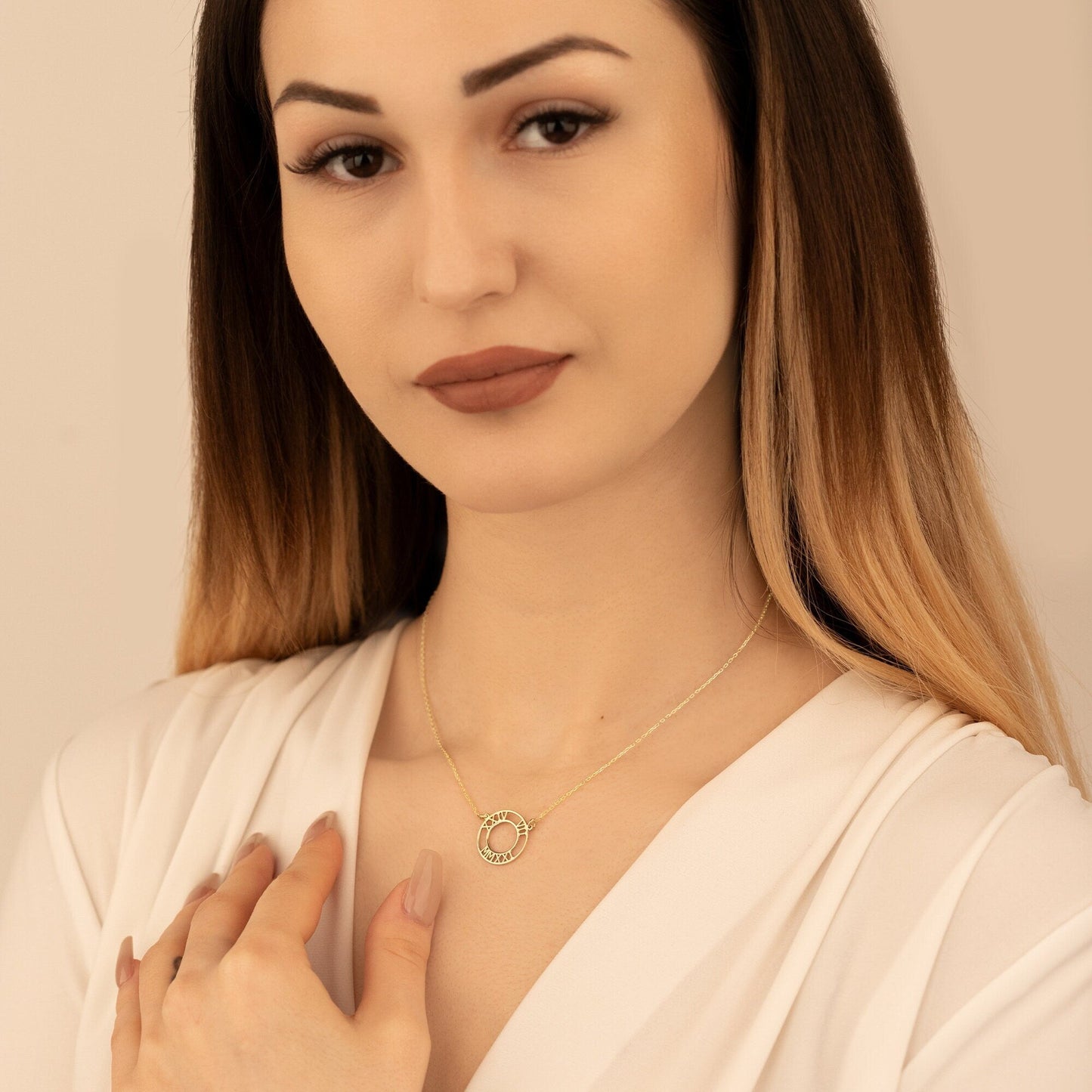 925 Sterling Silver Special Date Roman Numeral Necklace