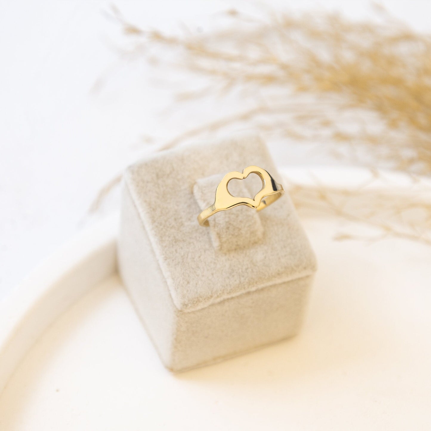 925 Sterling Silver Dainty Heart Ring