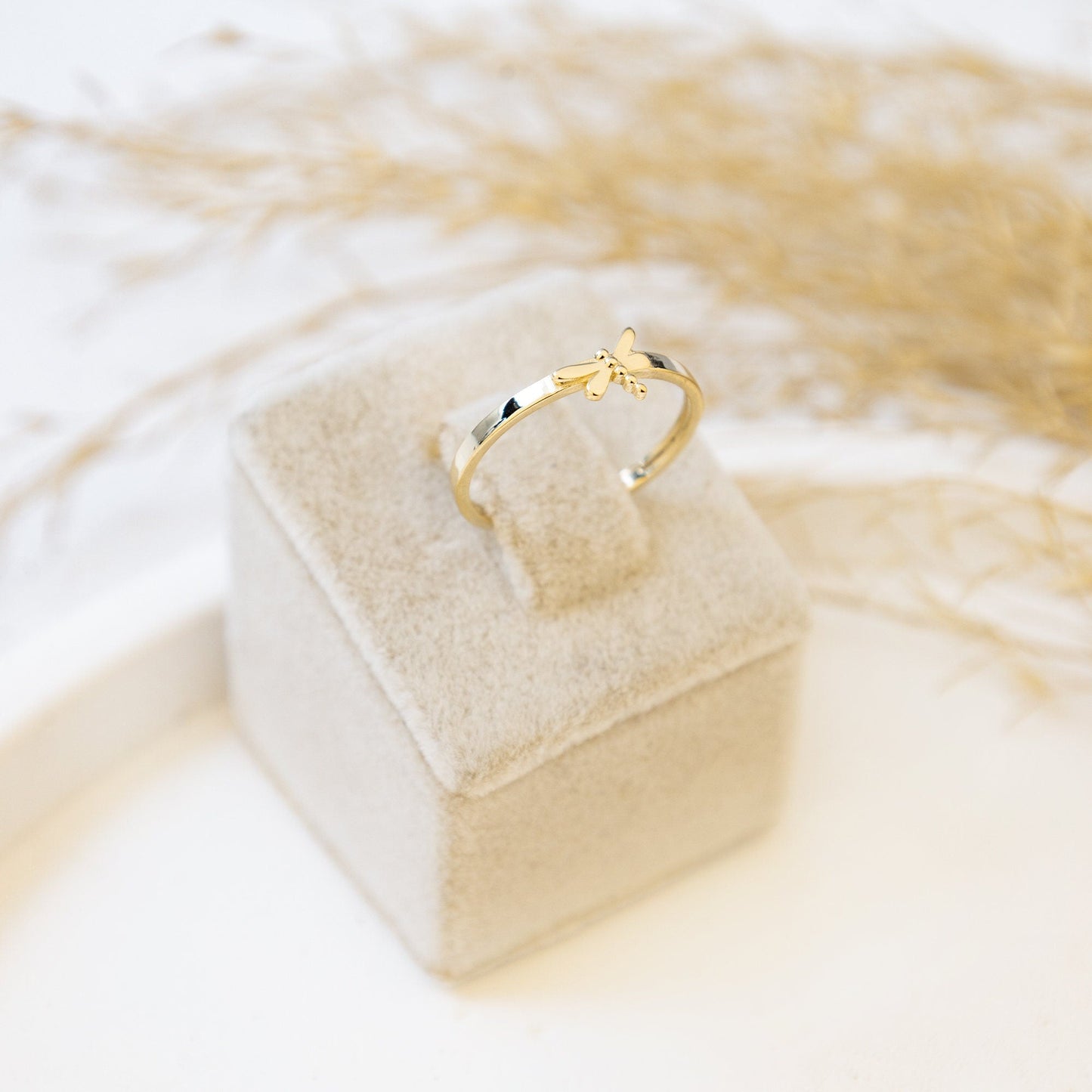 925 Sterling Silver Tiny Dragonfly Ring