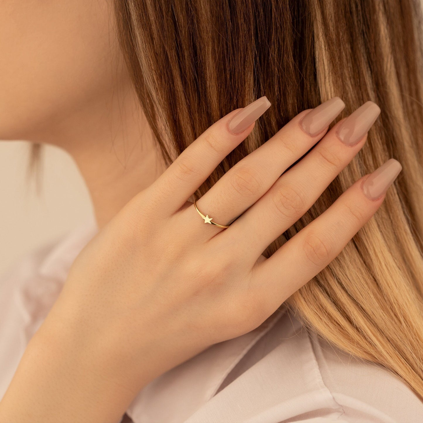 925 Sterling Silver Tiny Star Ring