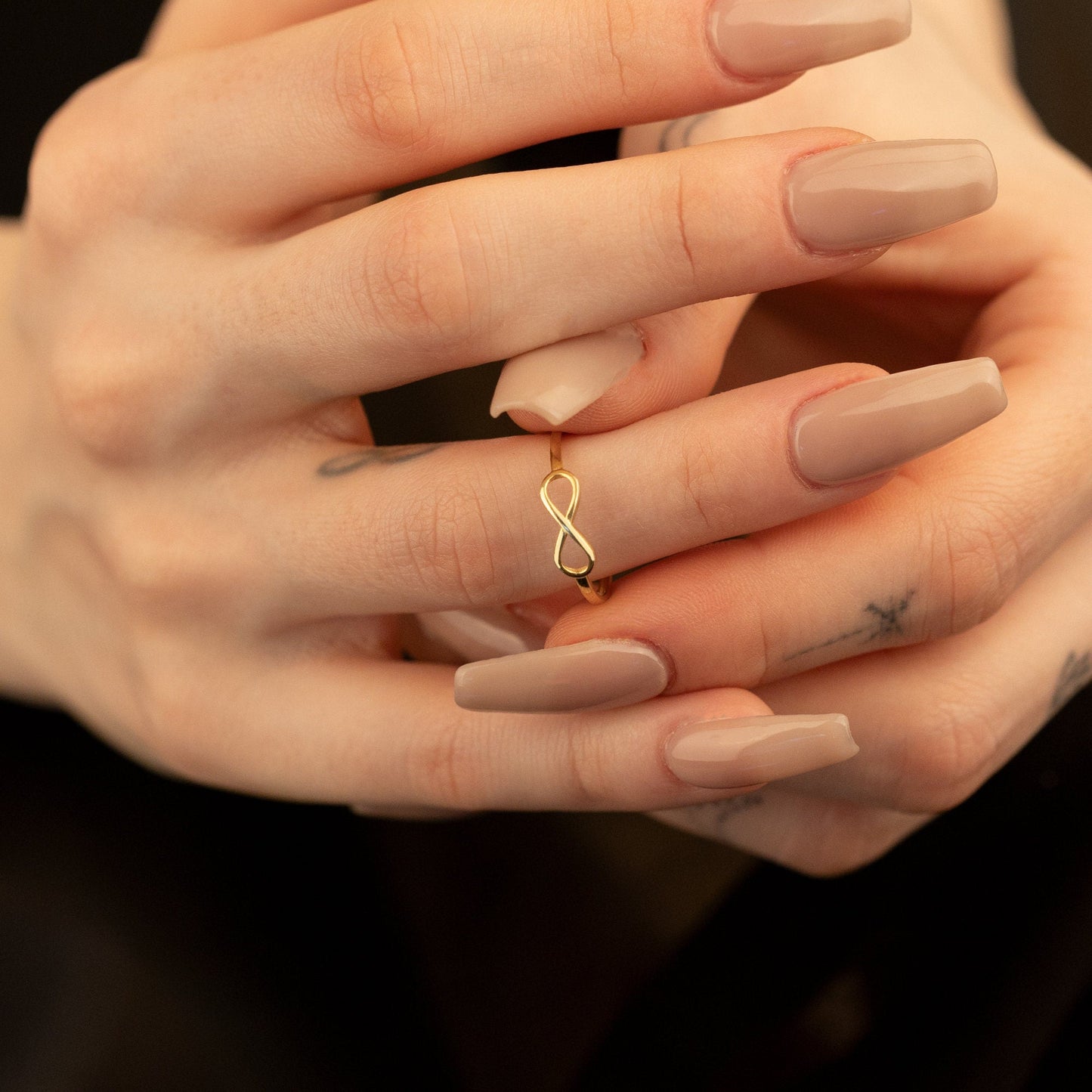 925 Sterling Silver Dainty Infinity Ring