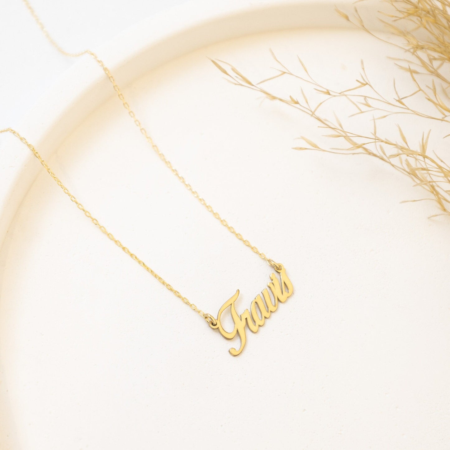 925 Sterling Silver Custom Handwriting Name Necklace