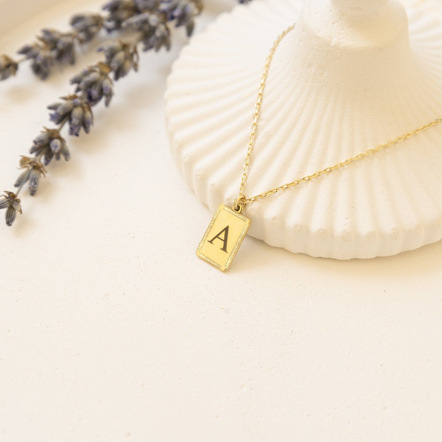 925 Sterling Silver Personalized Initial Charm Necklace