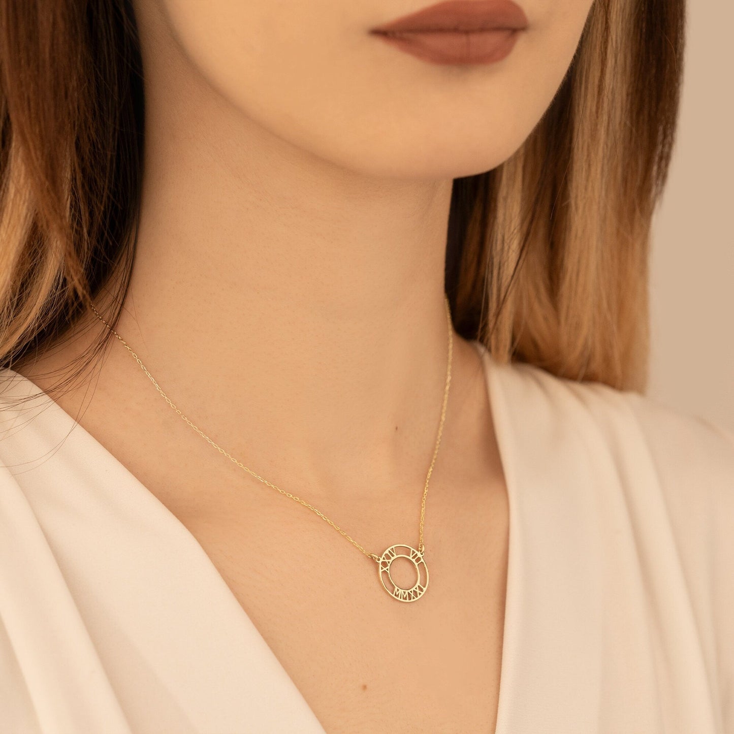 925 Sterling Silver Special Date Roman Numeral Necklace