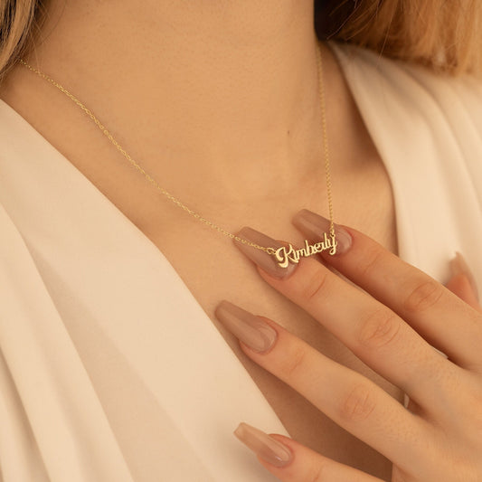 925 Sterling Silver Custom Bubble Name Necklace