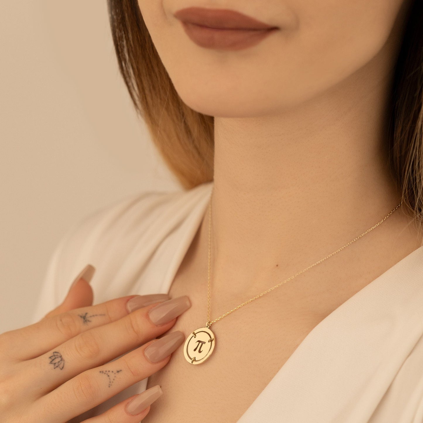 925 Sterling Silver Custom Ancient Greek Initial Necklace