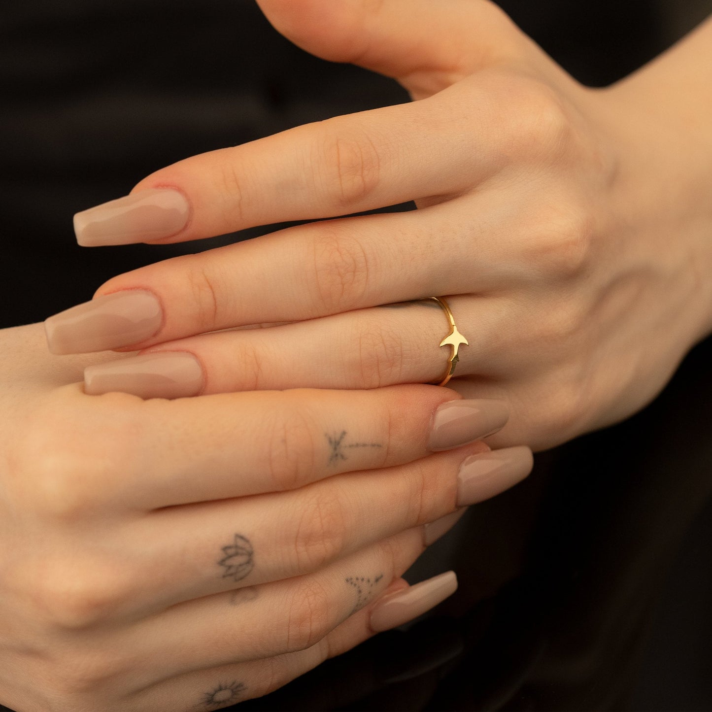 925 Sterling Silver Tiny Bird Ring