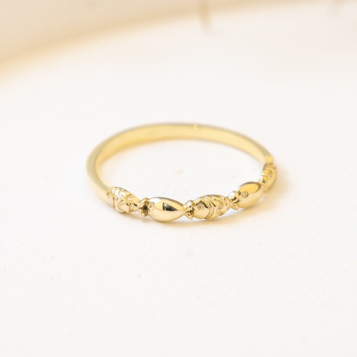 925 Sterling Silver Swimming Fish Ring