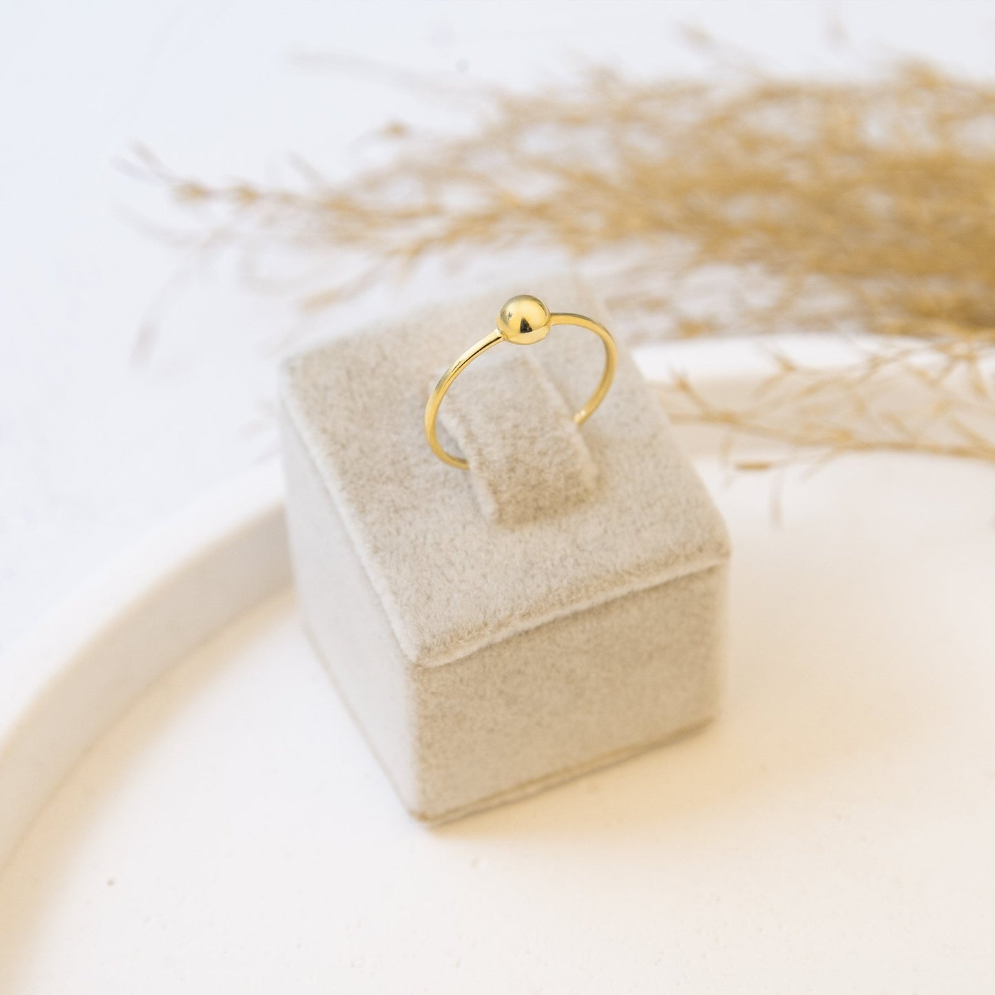 925 Sterling Silver Tiny Bead Ring