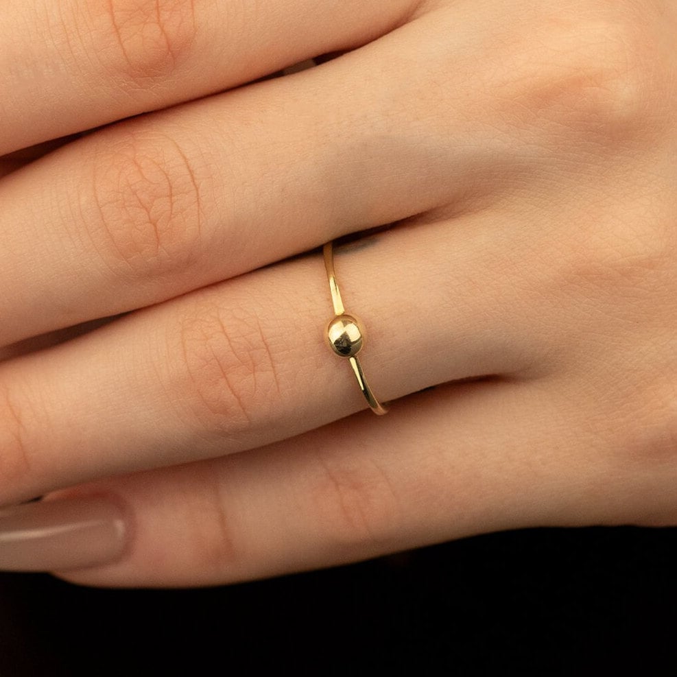 925 Sterling Silver Tiny Bead Ring