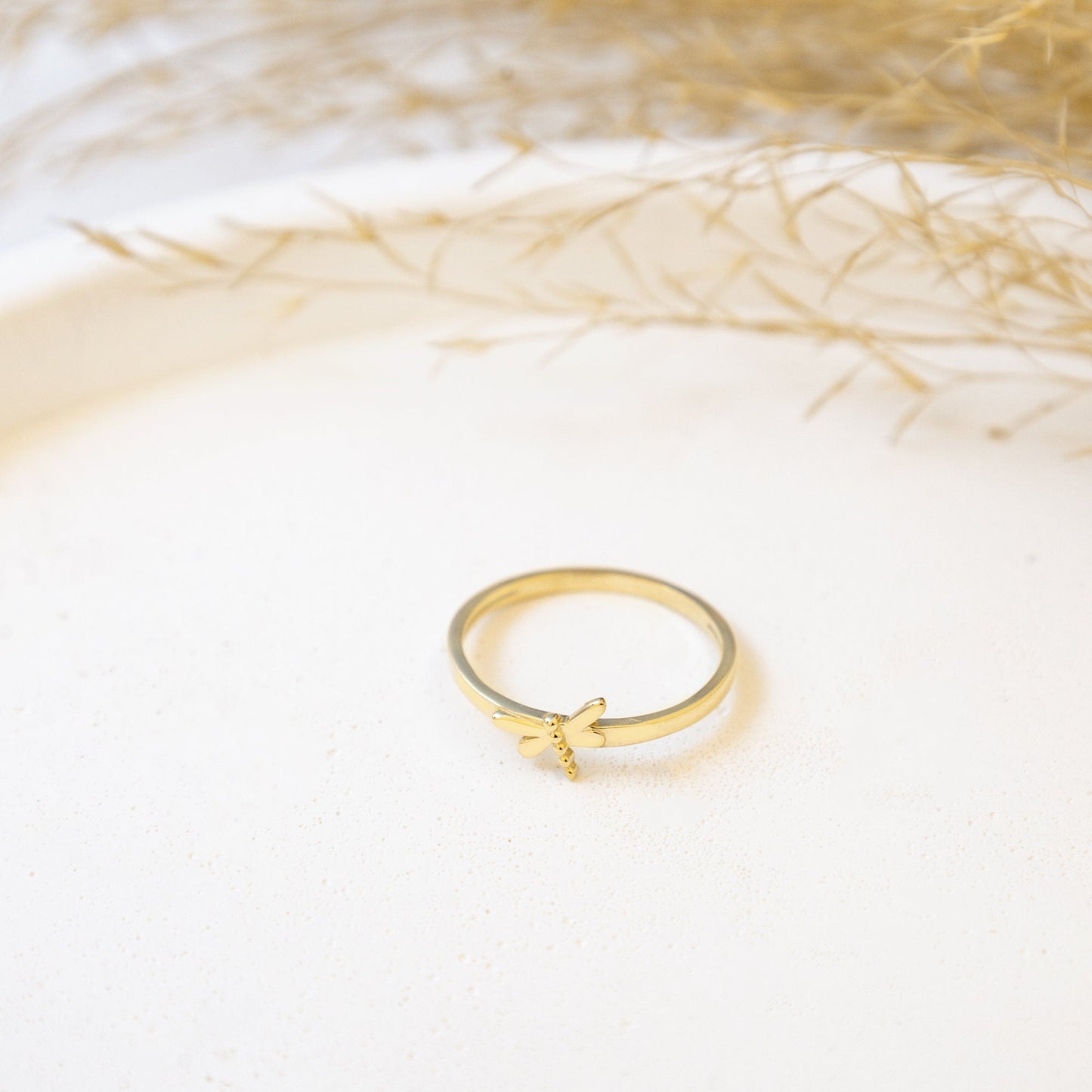 925 Sterling Silver Tiny Dragonfly Ring