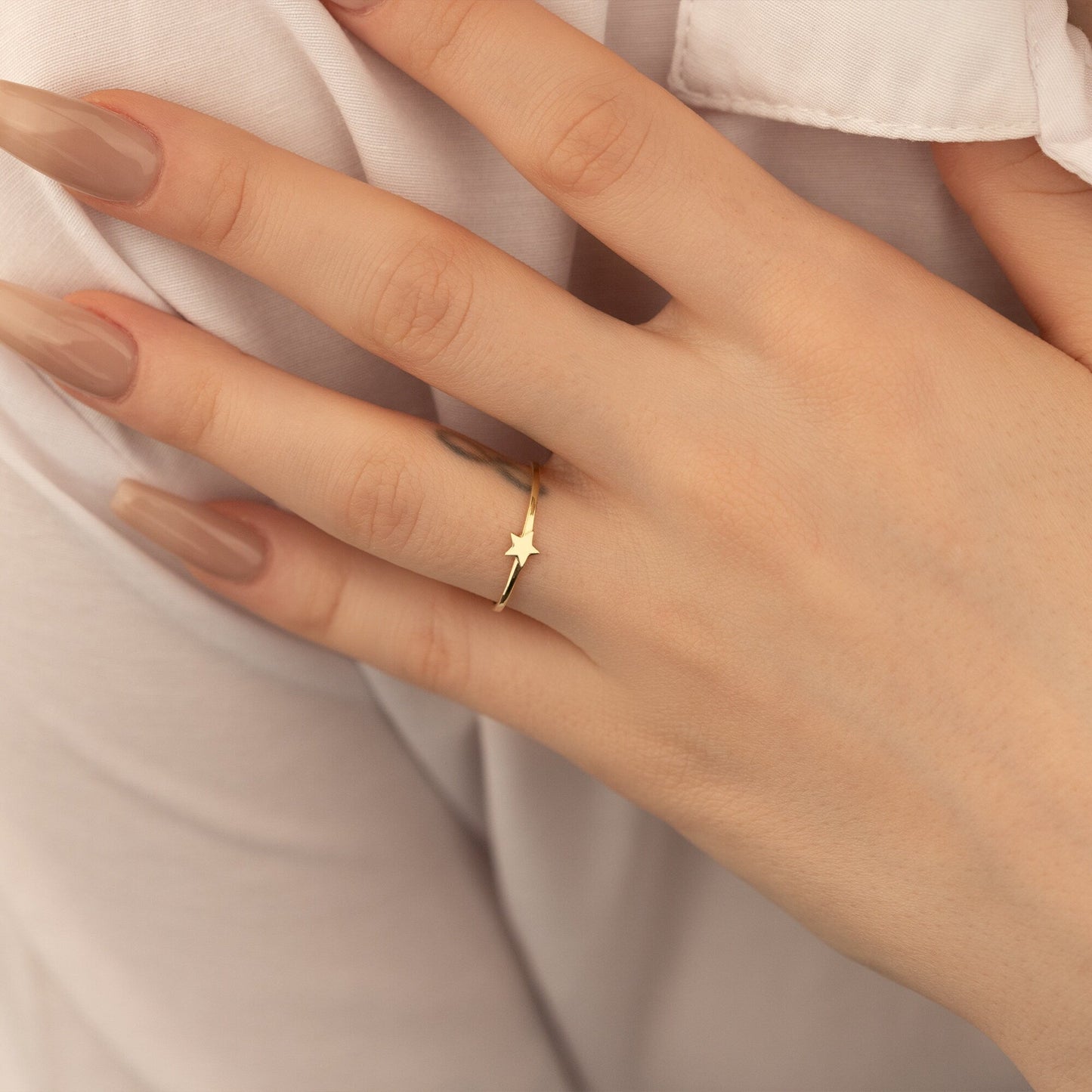 925 Sterling Silver Tiny Star Ring