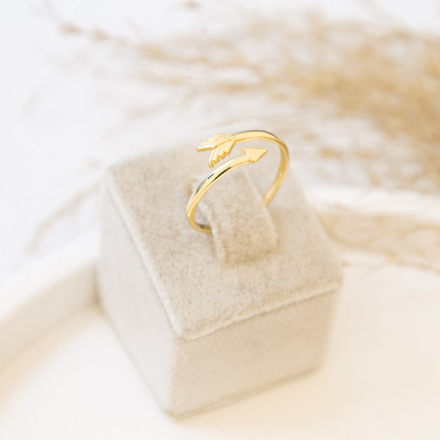 925 Sterling Silver Adjustable Finger Wrap Arrow Ring