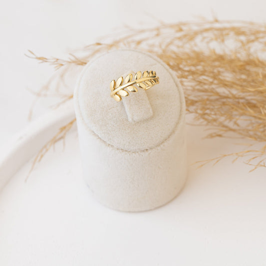 925 Sterling Silver Leaf Ring