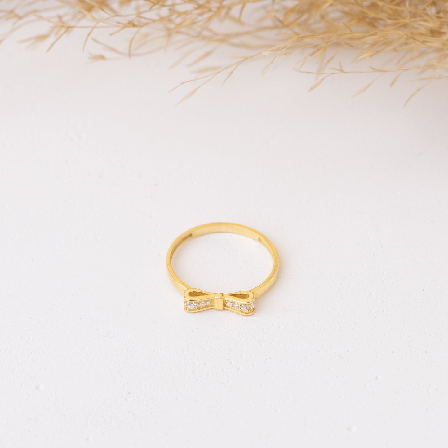 925 Sterling Silver Pave Bowtie Ring