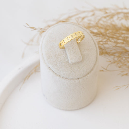 925 Sterling Silver Linked Chain Style Ring