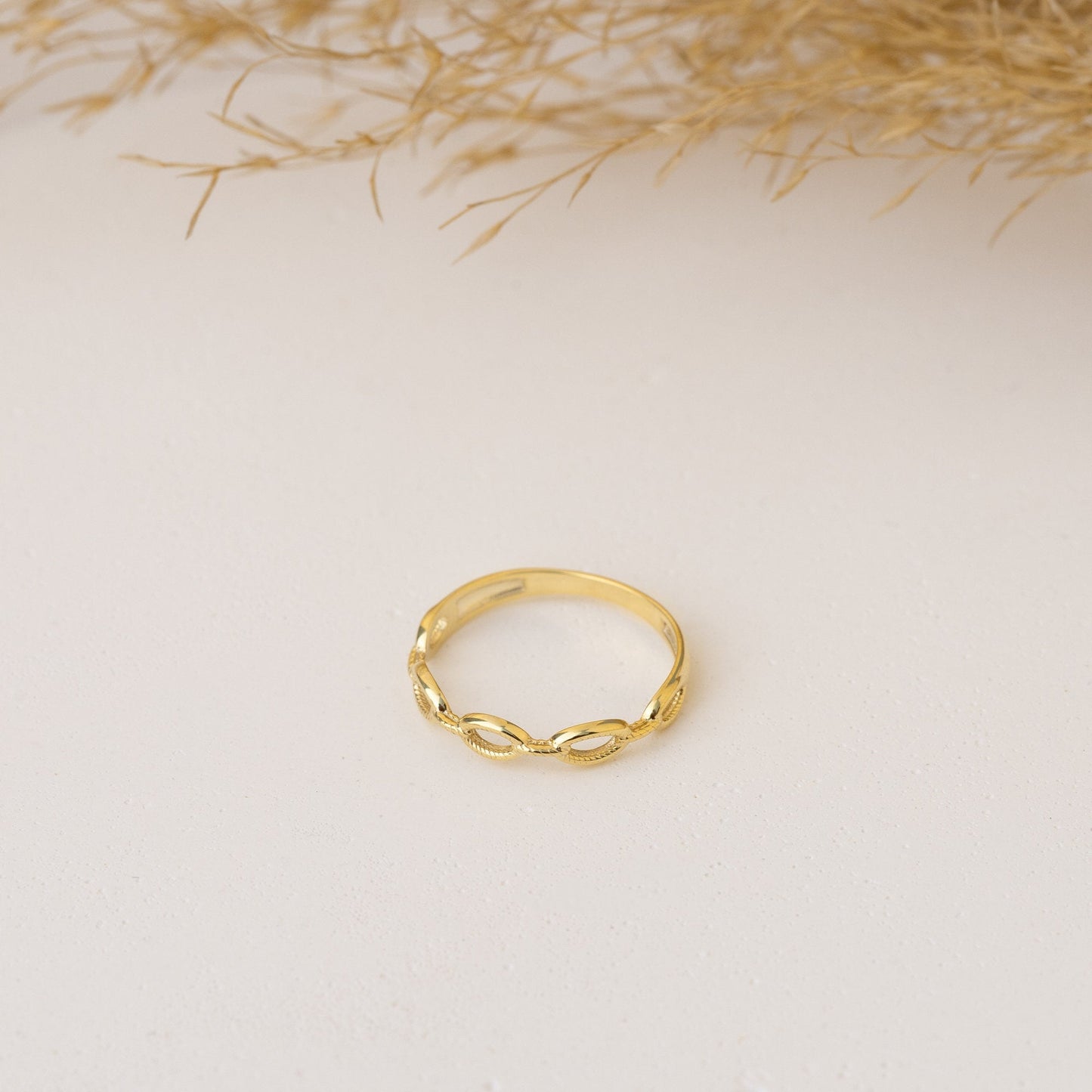 925 Sterling Silver Link Chain Ring