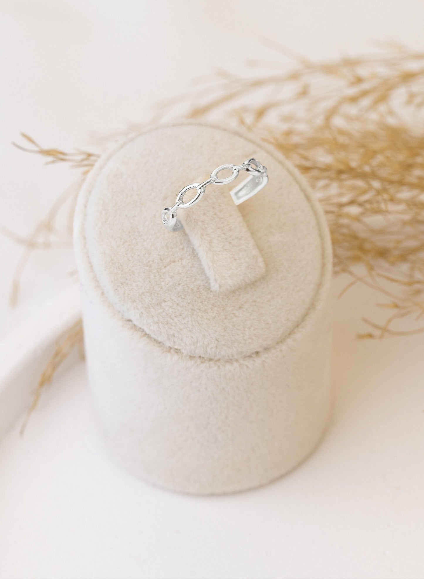 925 Sterling Silver Link Chain Ring