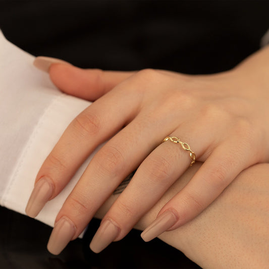 925 Sterling Silver Link Chain Ring
