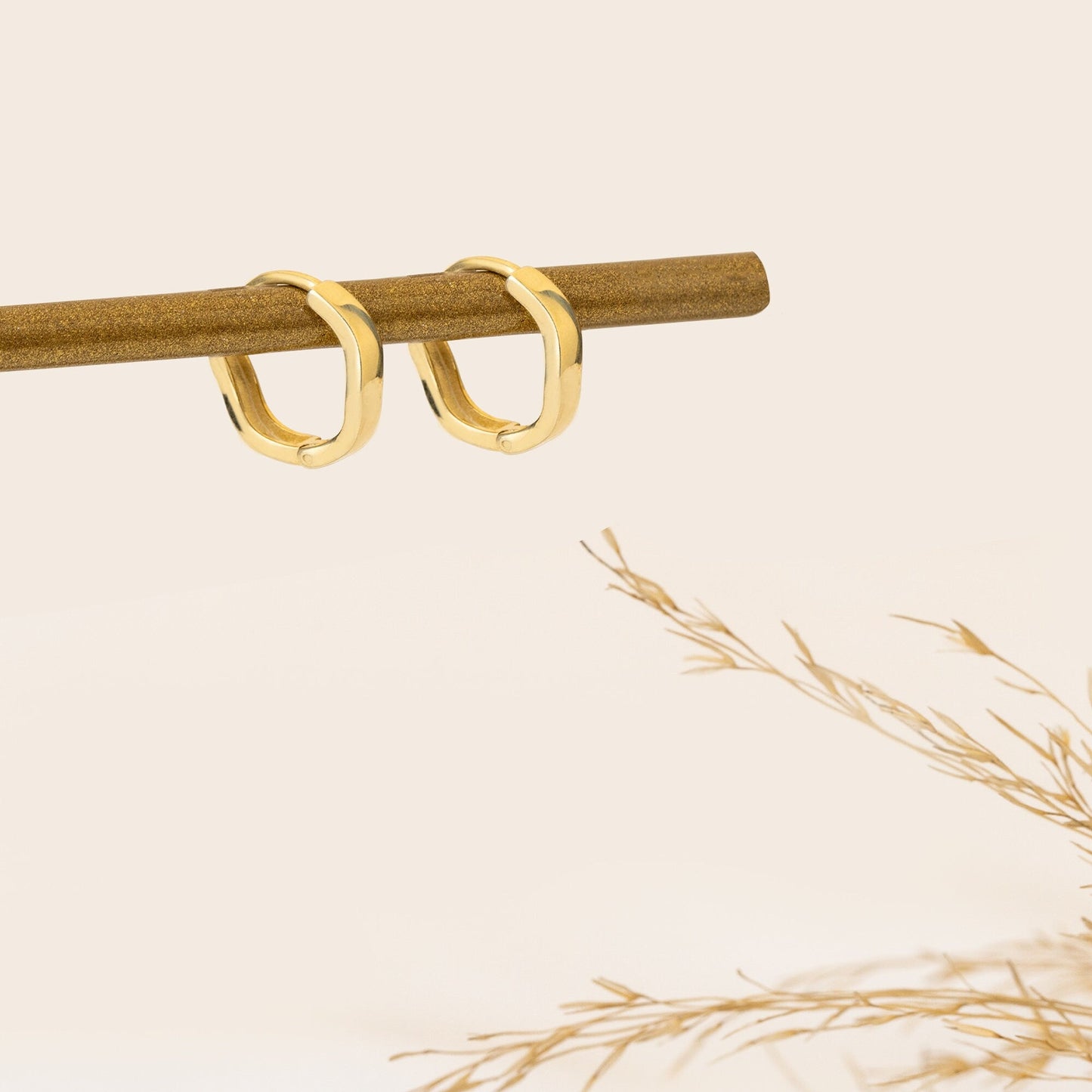 925 Sterling Silver Wavy Hoop Earrings