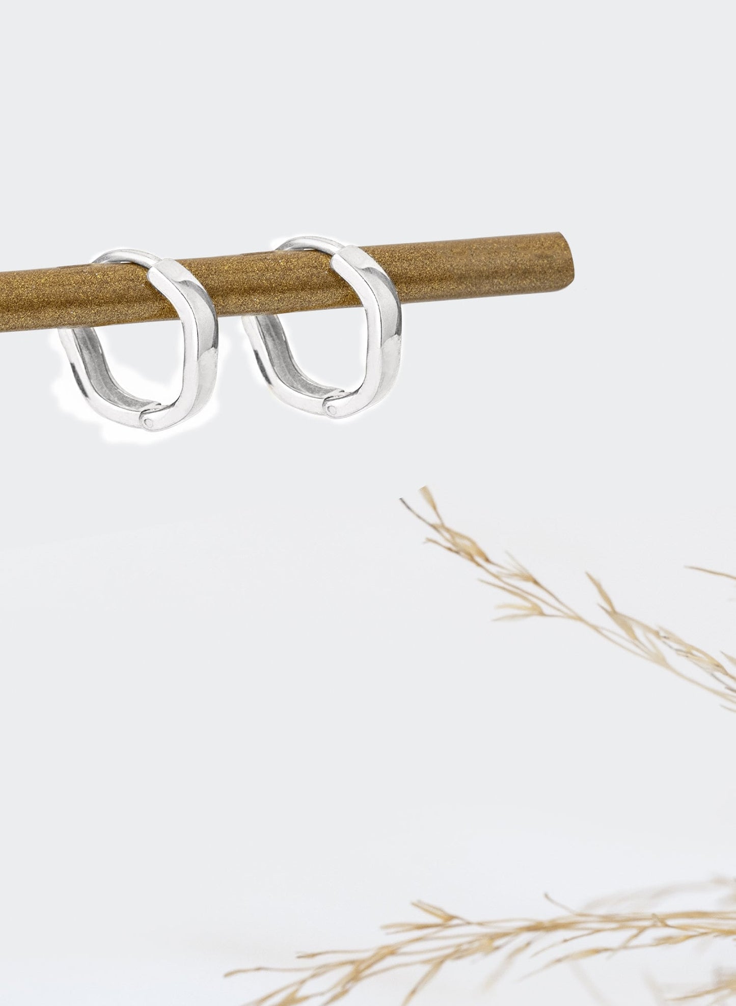 925 Sterling Silver Wavy Hoop Earrings