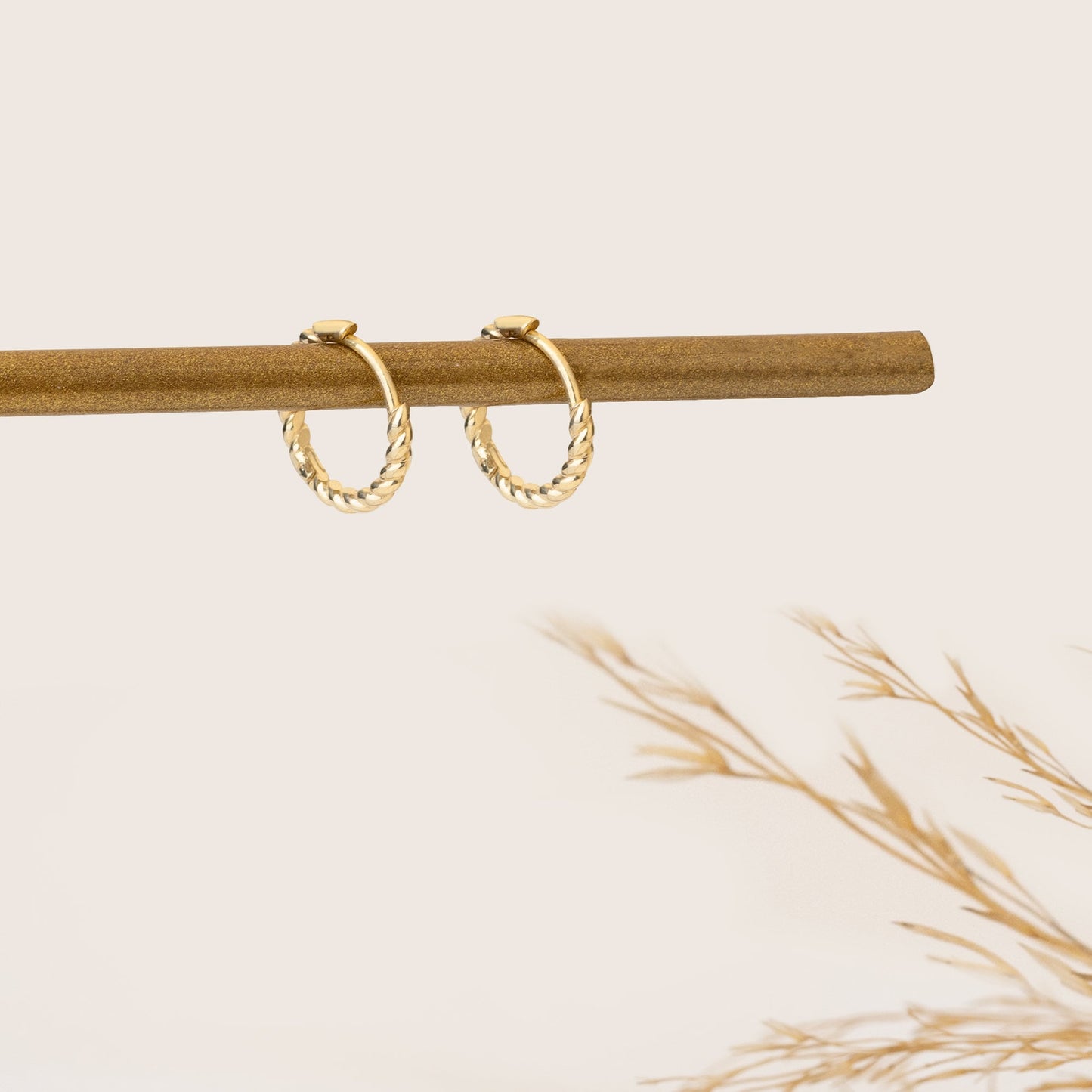 925 Sterling Silver Twisted Thin Hoop Earrings