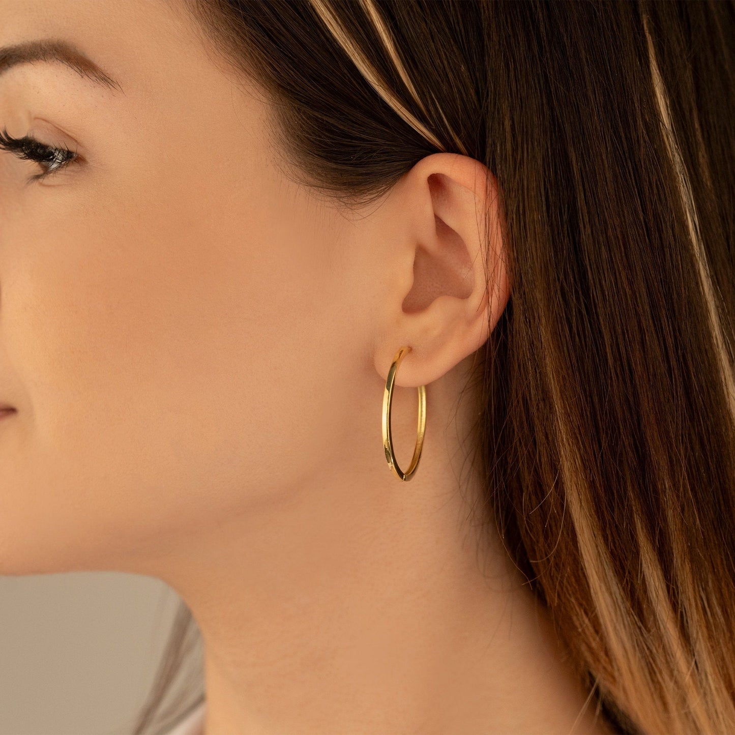 925 Sterling Silver Large Hoop Earrings