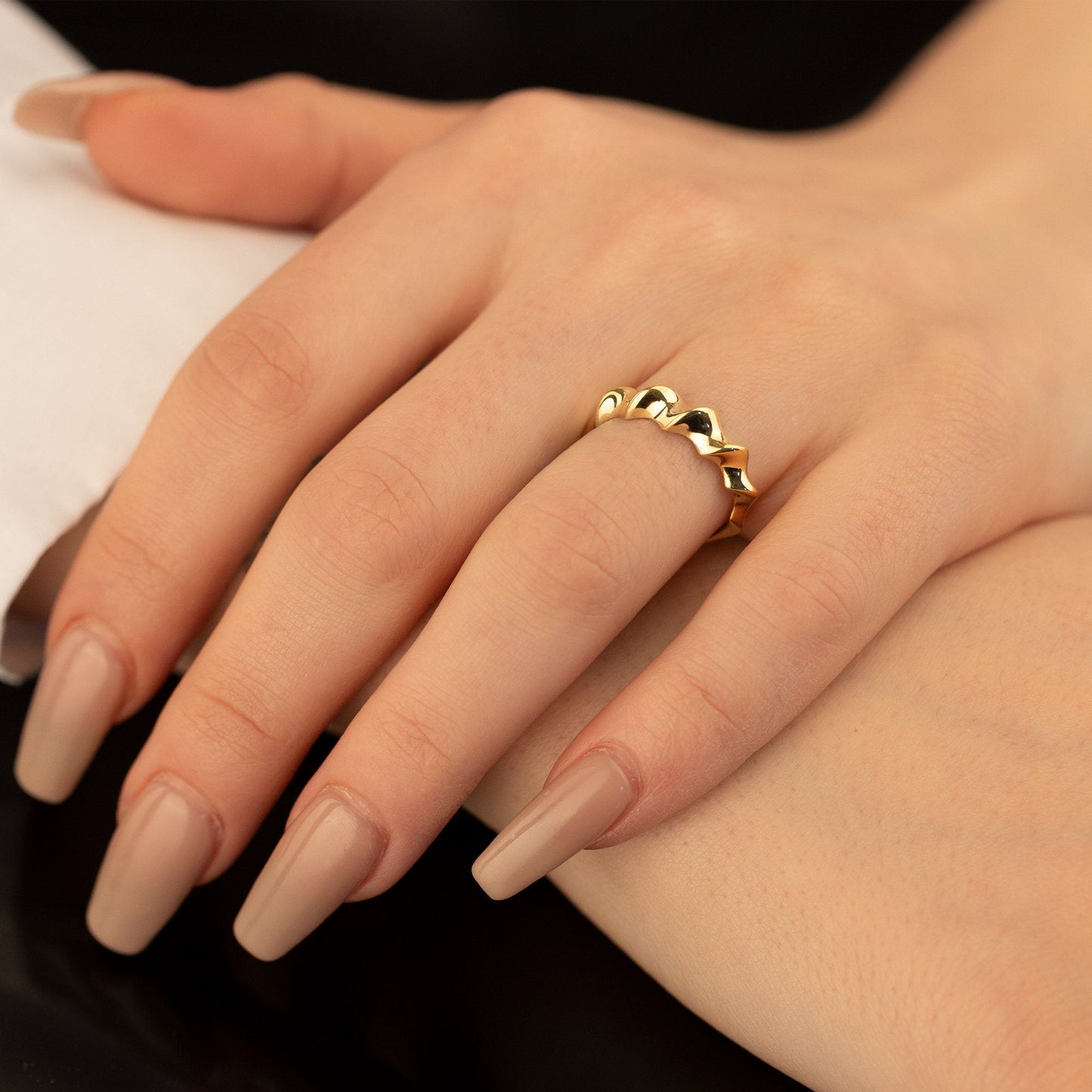 925 Sterling Silver Vintage Twisted Retro Style Ring